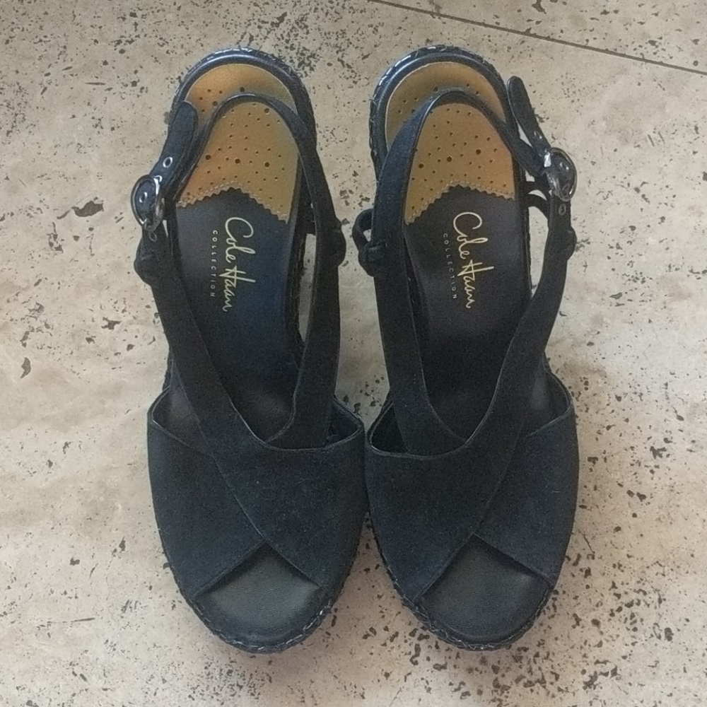 Velvety black wedges